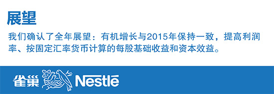 雀巢2016年1月-3月销售量