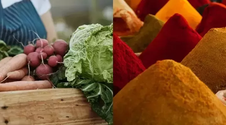 蔬菜和香料的采购