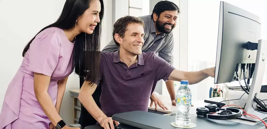Colleagues talking